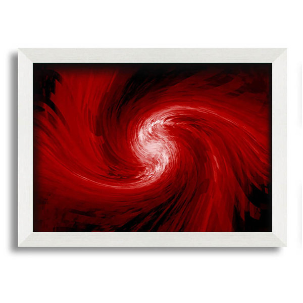 Ivy Bronx Swirls Of Time Red Framed Print Wall Art Wayfair.co.uk